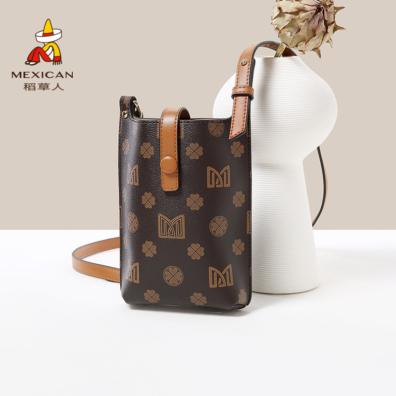 稻草人2022新款女斜挎迷你手机包 mexican稻草人胡瑞手机包