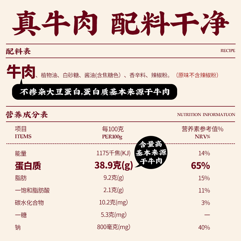 吴常昌牛巴52g*5袋广西特产炒制牛肉干玉林特色美食独立小包装 - 图1