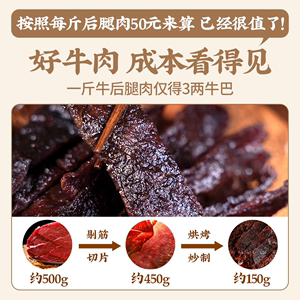 吴常昌玉林牛巴52g*5袋炒制牛肉干独立小包装零食广西特产美食