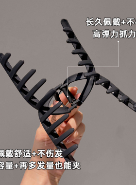 大发量抓夹超大号发夹女2024新款高级感后脑勺鲨鱼夹头发夹子头饰