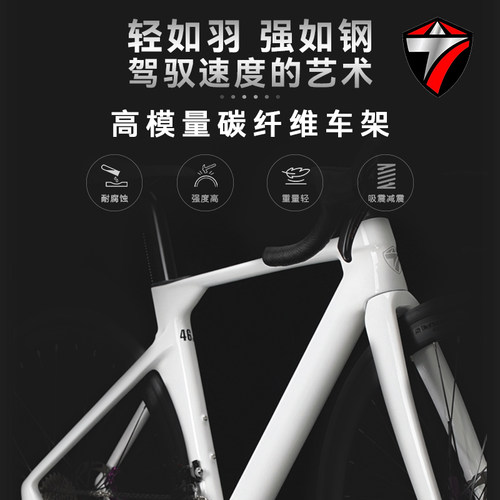骓特R10pro风暴骑士公路车自行车爬坡赛车碳纤维变速成人公路单车 - 图0