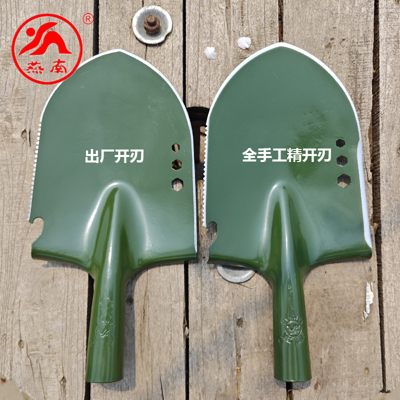 燕南多功能工兵铲头户外钓鱼铲子锰钢兵工锹车载救援工具挖土种植 - 图2