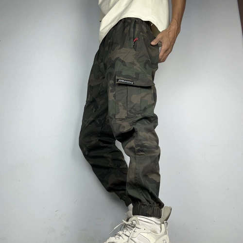 Осенние хлопковые камуфляжные износостойкие штаны с молнией, защита от ожогов