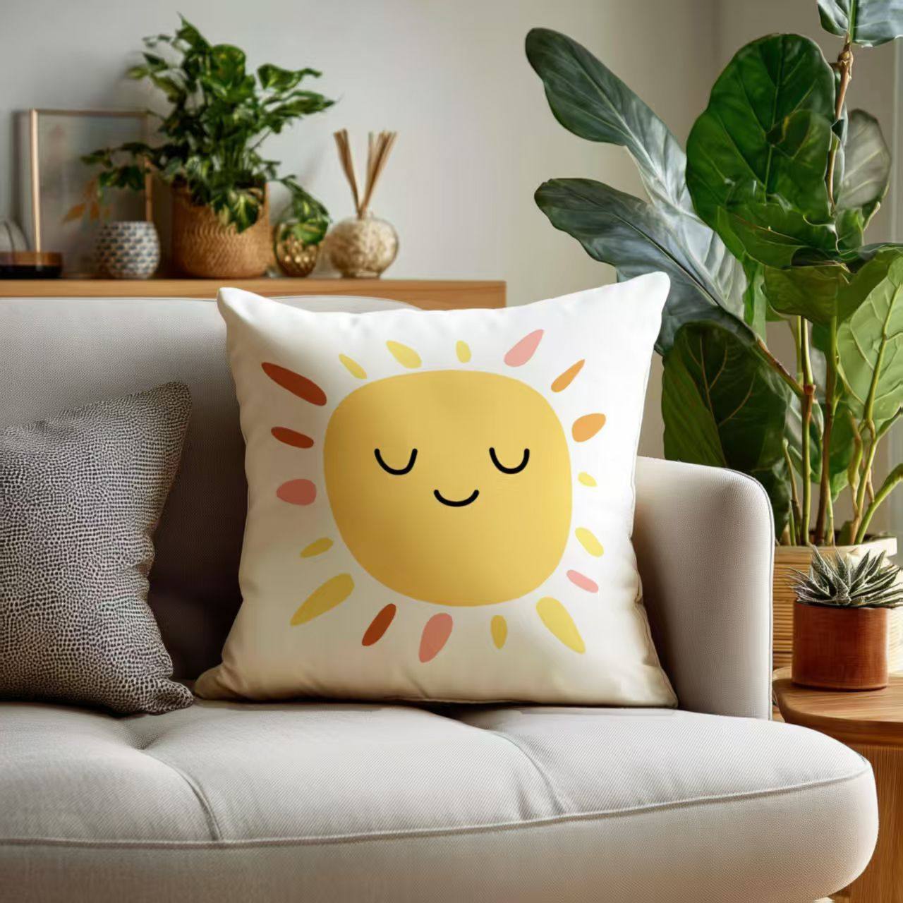 ins卡通太阳抱枕可爱月亮床头靠垫高级感卧室靠枕飘窗民宿装饰枕,淘宝优惠券,粉丝福利购,淘宝优惠卷