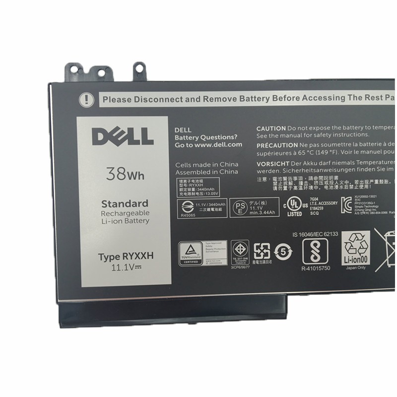 dell/戴尔E5250 E5450 E5550原装笔记本电脑电池 RYXXH 3芯38WH - 图1