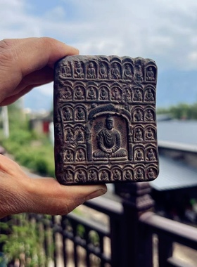 山西文创云冈石窟非遗砖雕佛像三瓦当敦煌侘寂风文房镇纸摆件盖置