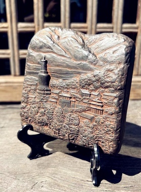 黑神话悟空周边山西取景五台山非遗砖雕佛像摆件文房镇纸文创礼品