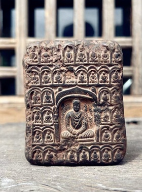 山西文创云冈石窟非遗砖雕佛像一瓦当敦煌侘寂风文房镇纸摆件盖置