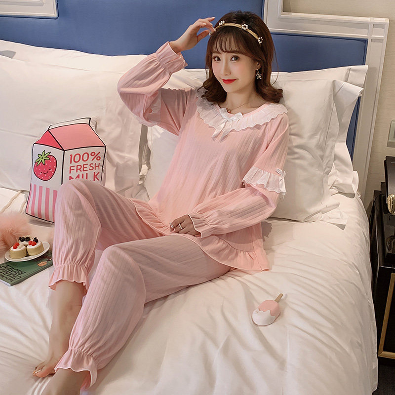 长袖春秋季公主风韩版学生纯棉睡衣 玛宝娜睡衣/家居服套装