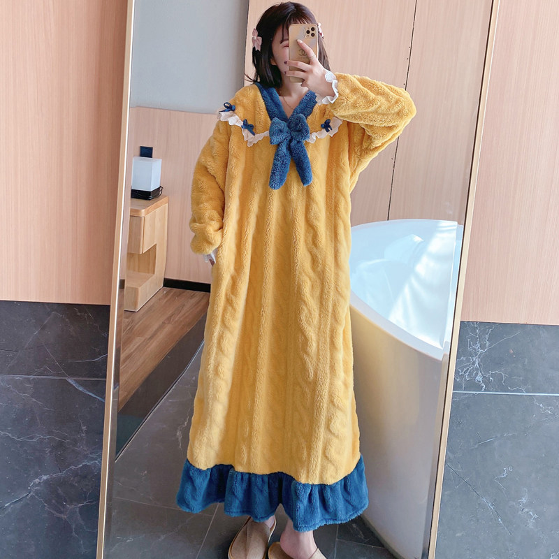 2021年新款女秋冬季睡衣 玛宝娜睡裙