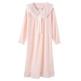 Зимняя пижама, длинная фланелевая демисезонная юбка, коралловый бархатный розовый наряд маленькой принцессы, в корейском стиле, увеличенная толщина