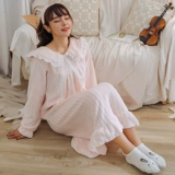 Зимняя пижама, длинная фланелевая демисезонная юбка, коралловый бархатный розовый наряд маленькой принцессы, в корейском стиле, увеличенная толщина