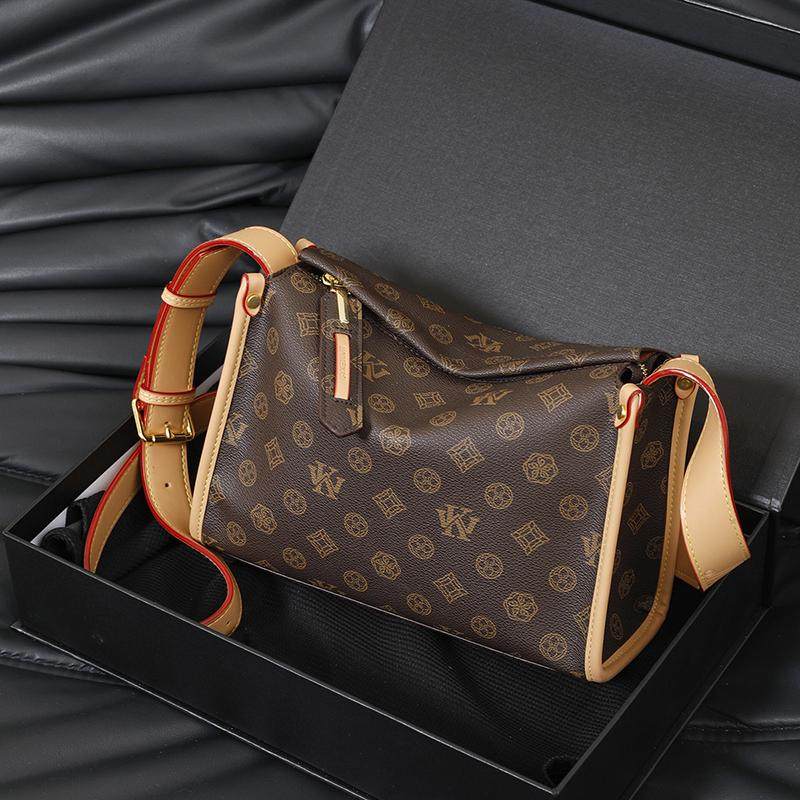 大容量复古小方包包女2025新款饺子包轻奢老花休闲百搭单肩斜挎包,淘宝优惠券,粉丝福利购,淘宝优惠卷