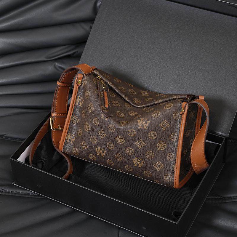 大容量复古小方包包女2025新款饺子包轻奢老花休闲百搭单肩斜挎包,淘宝优惠券,粉丝福利购,淘宝优惠卷