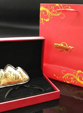仿金箔摆件金山银山送客户工艺品