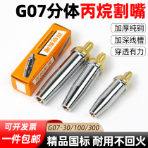 Propane cut nozzle G07-30 100300 cut gun nozzle split stainless steel gas liquefied gas cutting torch Plum Blossom