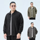 Half-ink lapel jacket autumn new loose plus fat plus size men's simple fat man jacket thin large size men's clothing
