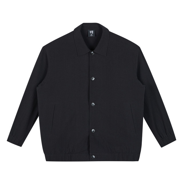 Half-ink lapel jacket autumn new loose plus fat plus size men's simple fat man jacket thin large size men's clothing