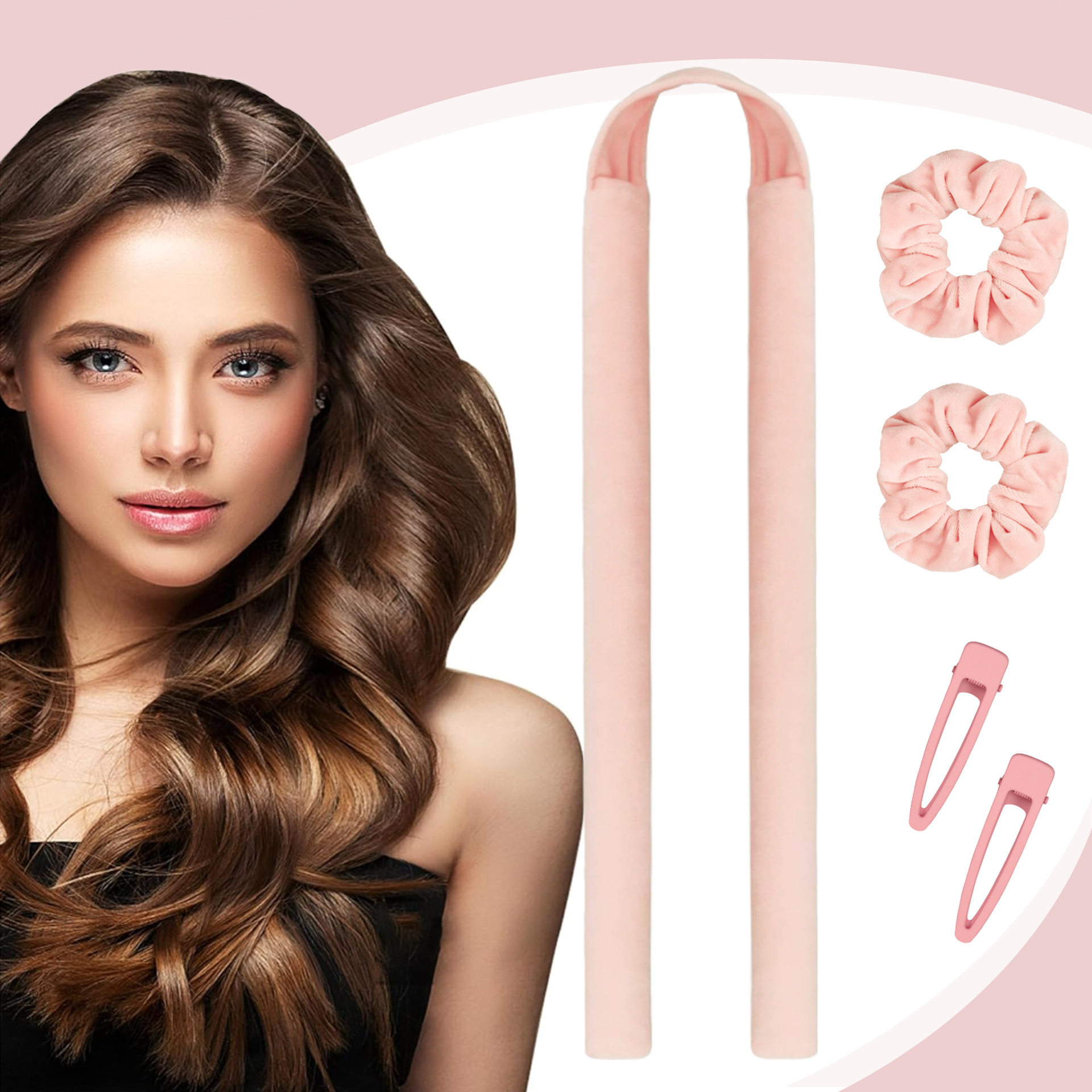 新款绒面女不伤发充棉无热卷发棒睡眠美发波浪柔软卷发棒懒人卷发,淘宝优惠券,粉丝福利购,淘宝优惠卷