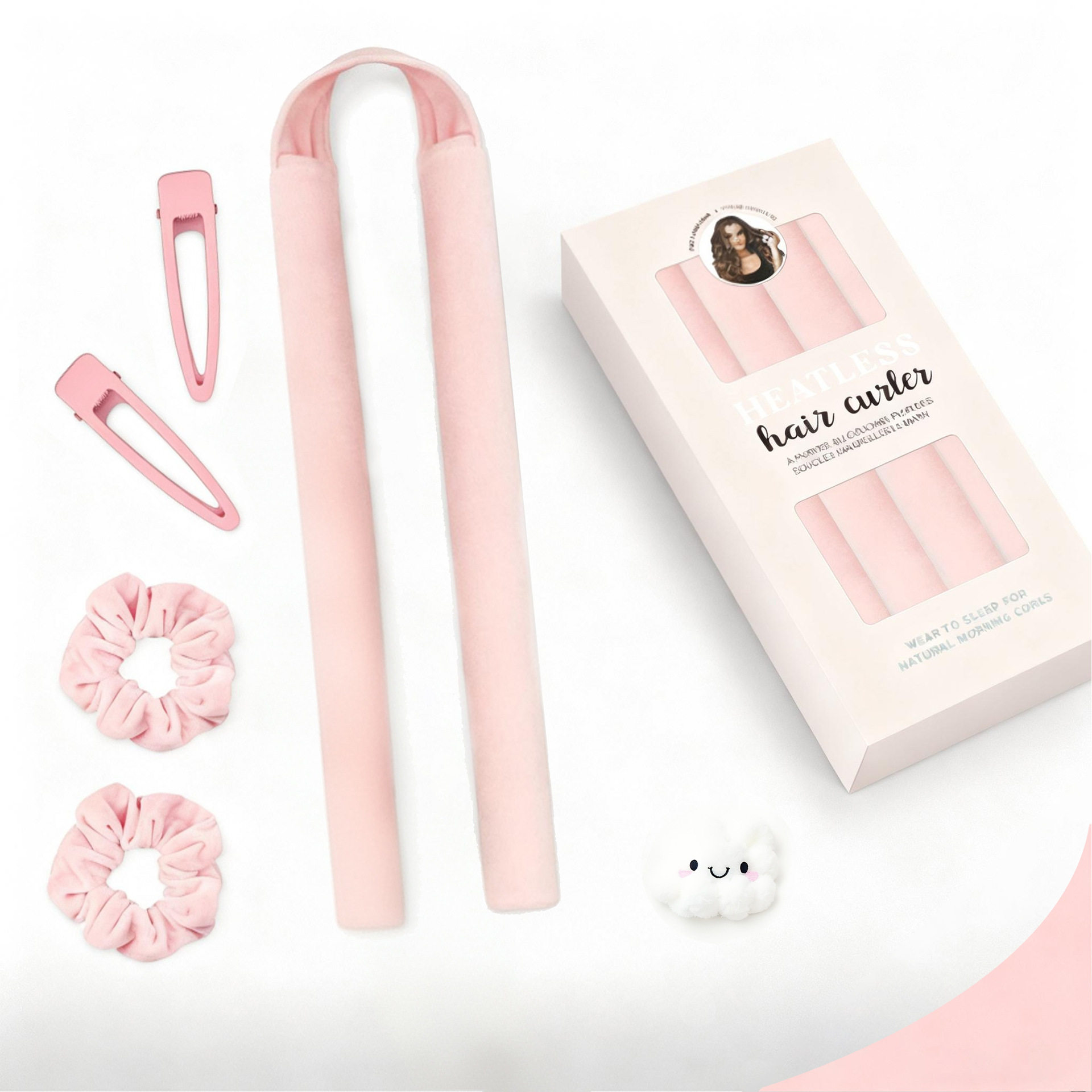 新款绒面女不伤发充棉无热卷发棒睡眠美发波浪柔软卷发棒懒人卷发,淘宝优惠券,粉丝福利购,淘宝优惠卷