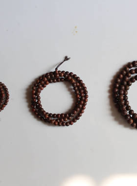 越南红酸枝木佛珠手链