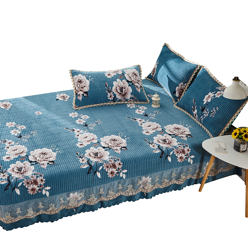 水晶绒床盖加大榻榻米套罩垫炕盖夹棉绗缝床单防滑加厚一面床裙,淘宝优惠券,粉丝福利购,淘宝优惠卷