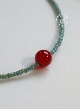 星鹿屿红绿配新中式玛瑙项链