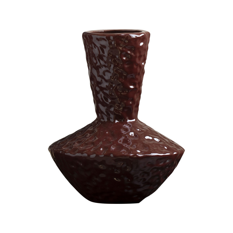 现代简约陶瓷花瓶高级感轻奢花器红色插花摆件酒店民宿客厅装饰品,淘宝优惠券,粉丝福利购,淘宝优惠卷