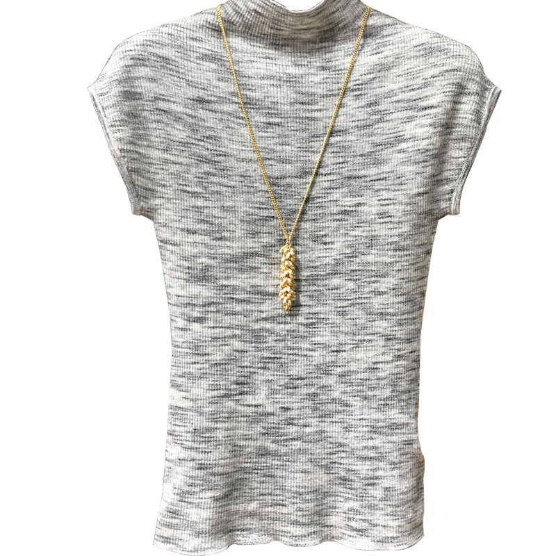 阿玛施旗舰店官网2020春夏装女t恤 魅言服饰毛针织衫