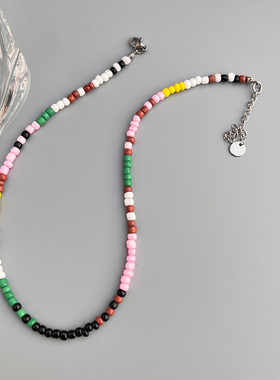 我变美的那夏天同款彩色串珠项链