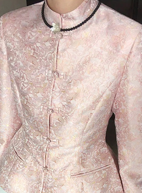 MONA花朵黑红色串珠项链小众配饰