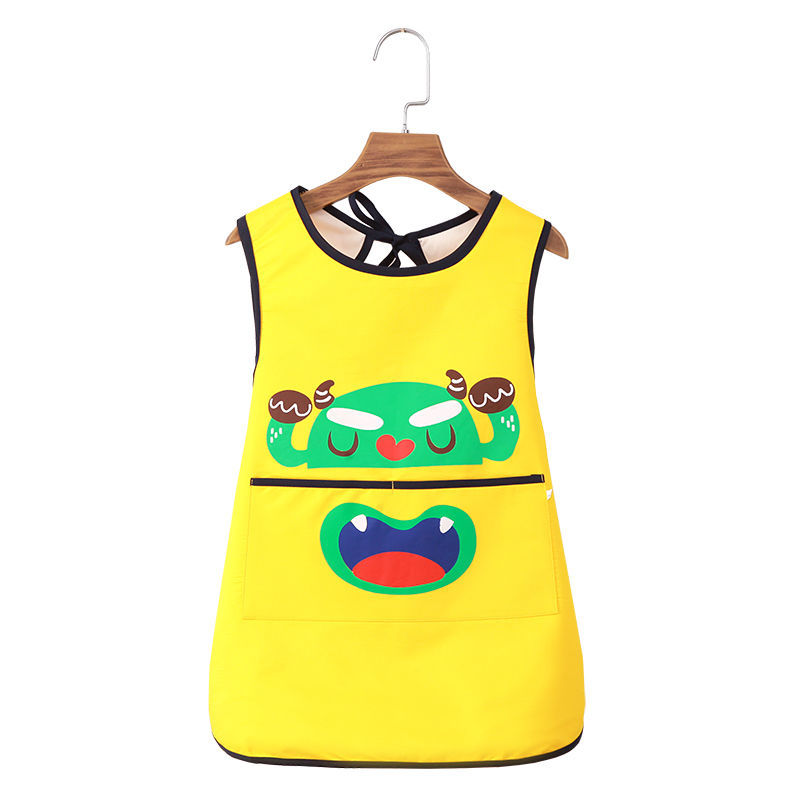 Children's Art Style Extra Long Bib Painting Clothes Customized