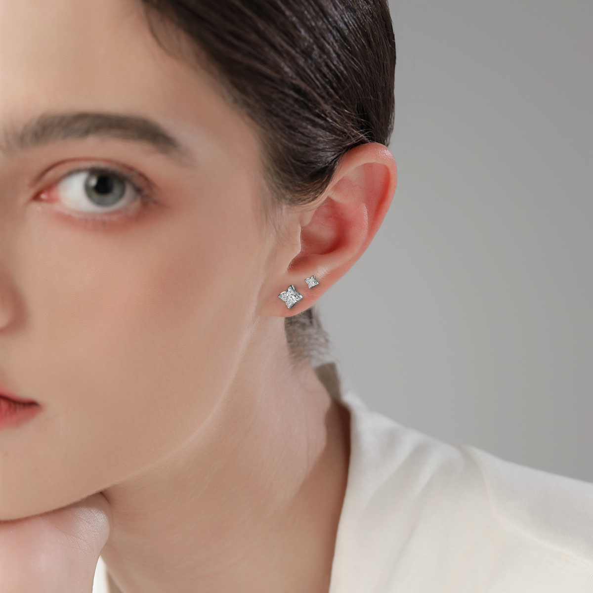 WIC 通体S925银MONOGRAM北极星切割耳钉,淘宝优惠券,粉丝福利购,淘宝优惠卷