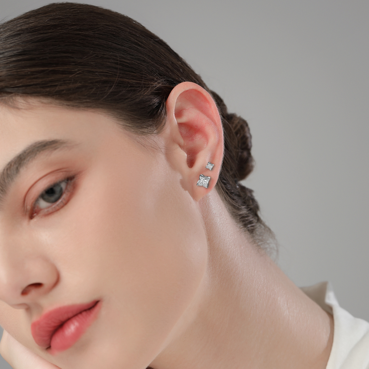 WIC 通体S925银MONOGRAM北极星切割耳钉,淘宝优惠券,粉丝福利购,淘宝优惠卷