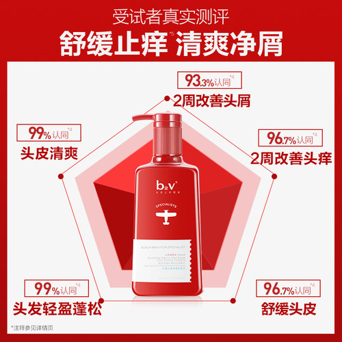 b2v洗发水红藻洗发护发素止痒祛屑洗护套装修护毛躁舒缓控油2件套 - 图2