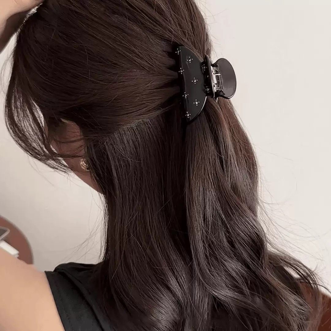 高级感抓夹繁星镶钻鲨鱼夹气质发量少半扎发夹子可爱后脑勺发饰女,淘宝优惠券,粉丝福利购,淘宝优惠卷