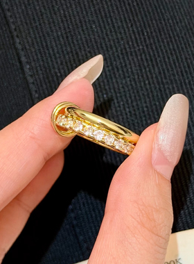 猫女的心事轻奢小众设计精致锆石戒指气质时尚高级感戒指双层叠戴