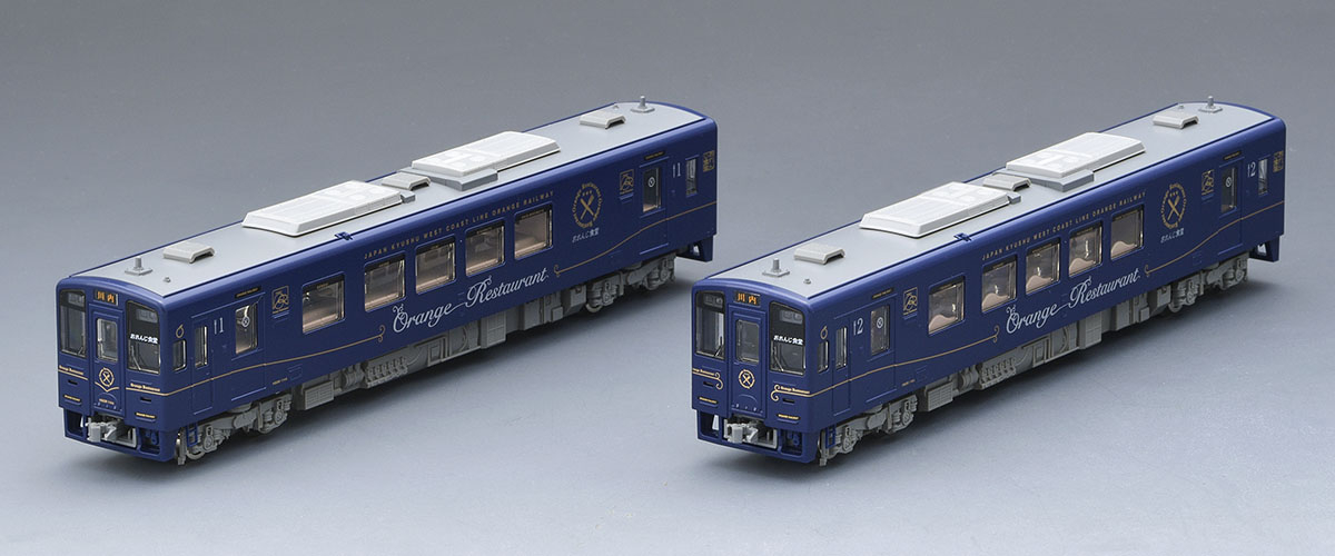 n比例tomix火车模型 肥萨橙色铁道 HSOR-100A 餐车 - 图0