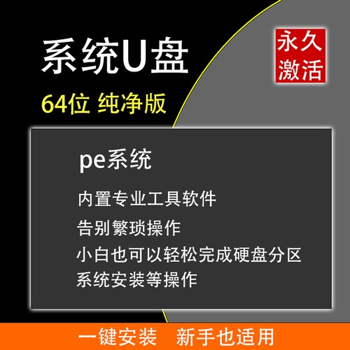一键安装win10专业64位电脑重装系统u盘原版纯净windows11pe启动U - 图1