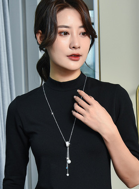 小蛮腰毛衣链女小众设计秋冬高级感长款项链大衣通勤配饰