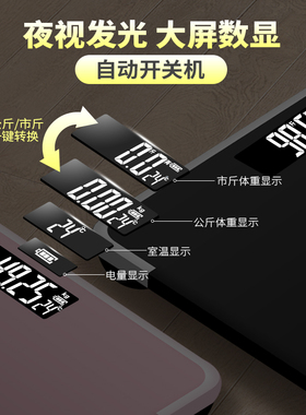 新款脂肪身高减肥usb液晶电子秤