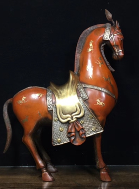 马上封侯白银仿唐复古风收藏摆件