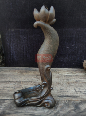 铸铁材质水波纹荷叶莲子倒流香熏炉复古怀旧雅居文房茶社实用收藏