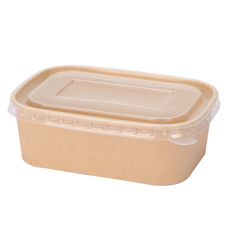 加厚牛皮纸餐盒外卖长方形一次性打包盒野餐便当盒轻食饭盒食品级 - 图3