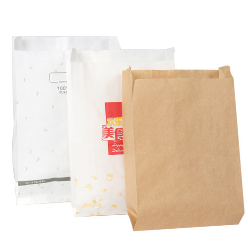 牛皮纸炸鸡防油纸袋鸡排薯条打包鸡柳小吃袋子外卖袋食品包装袋 - 图3