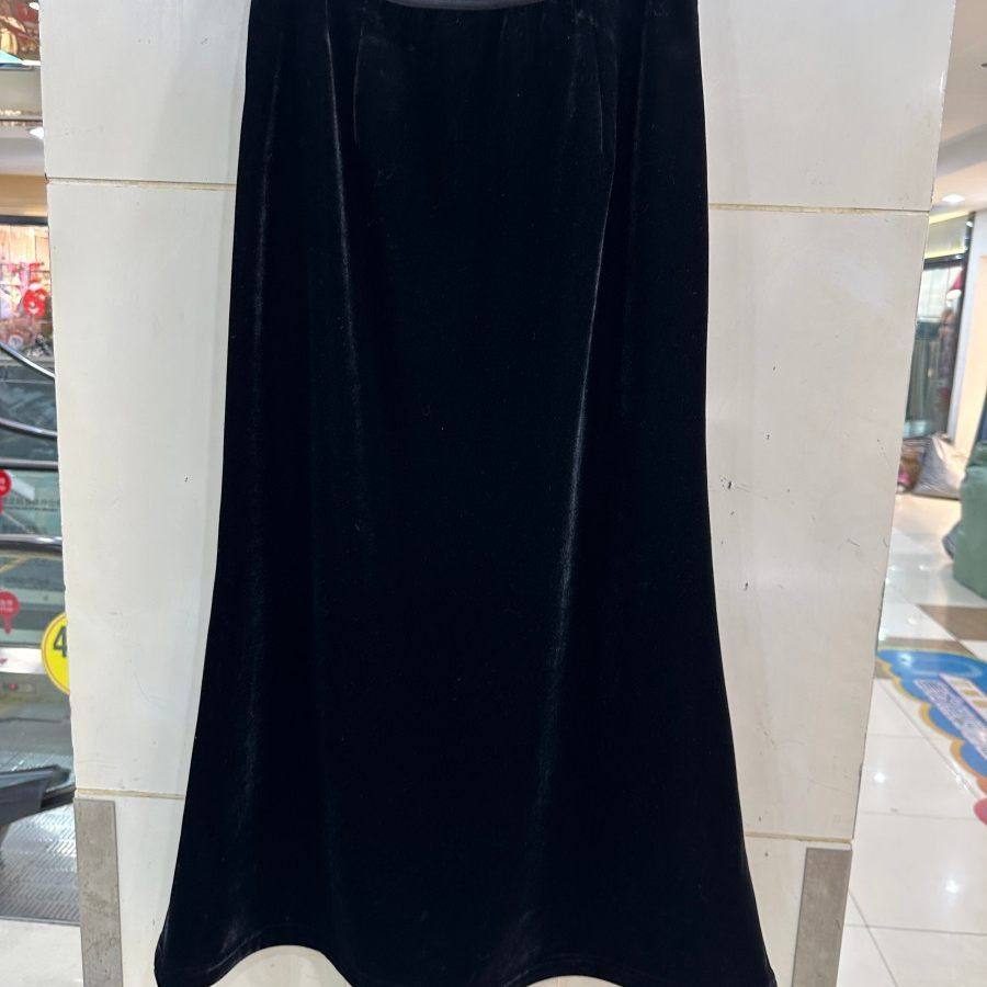 2026春季新款时尚松紧高腰黑色丝绒鱼尾百搭简约半身裙女26A6119H,淘宝优惠券,粉丝福利购,淘宝优惠卷