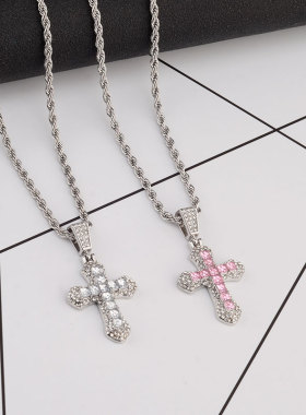 十字架吊坠东蝶吊坠情侣