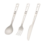 Keith Kaisi Ti5310 Western Kidfana Skin Set Three -Piece Set с открытым набором пищи Pure Titanium Foody Foody Rice Spoon