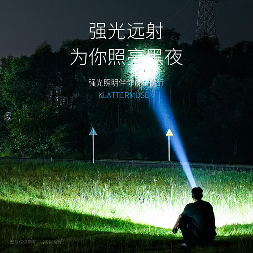 微笑鲨头灯强光充电超亮感应头戴式照明超长续航户外钓鱼登山小型 - 图1