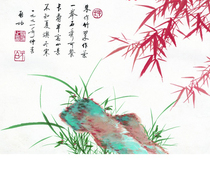 High definition micro-spray famous painting Qigong and Xiaoxiang Spring Rain-Painted Bamboo 2 42-56 cm